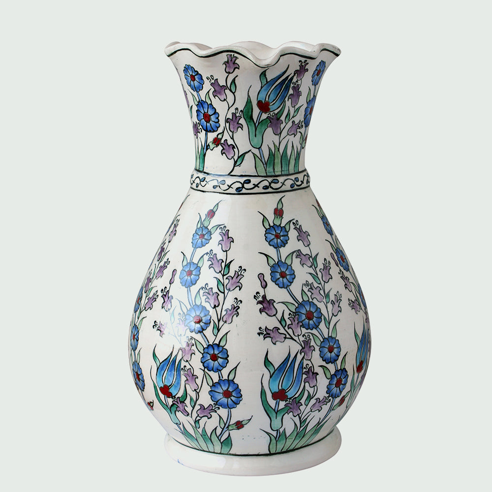 Glazed Ceramic Soap Dish with Flower Design